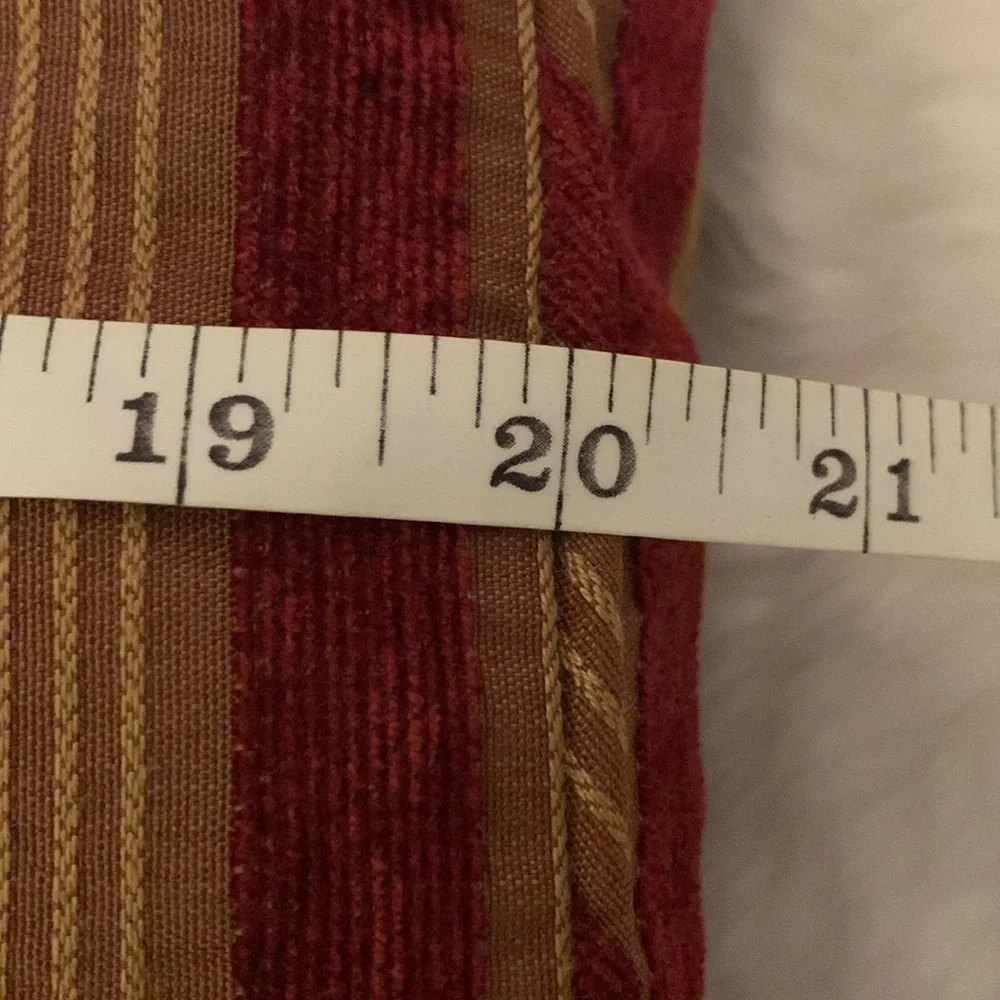 Burgundy/Red/Tan/Gold Restoration Hardware 2 Pillow Cvr in excellent Conditions